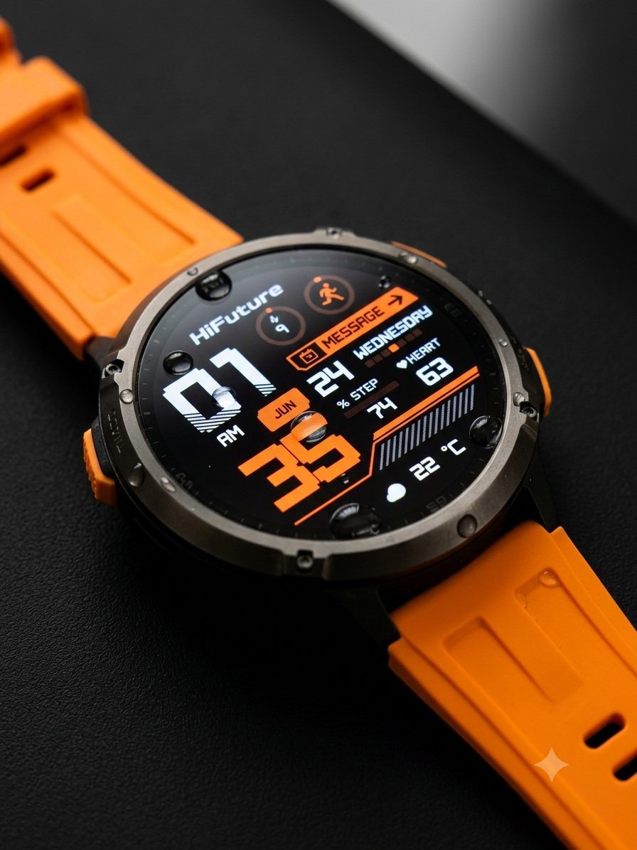 HiFuture MIX 3 adventure smartwatch in Ember orange