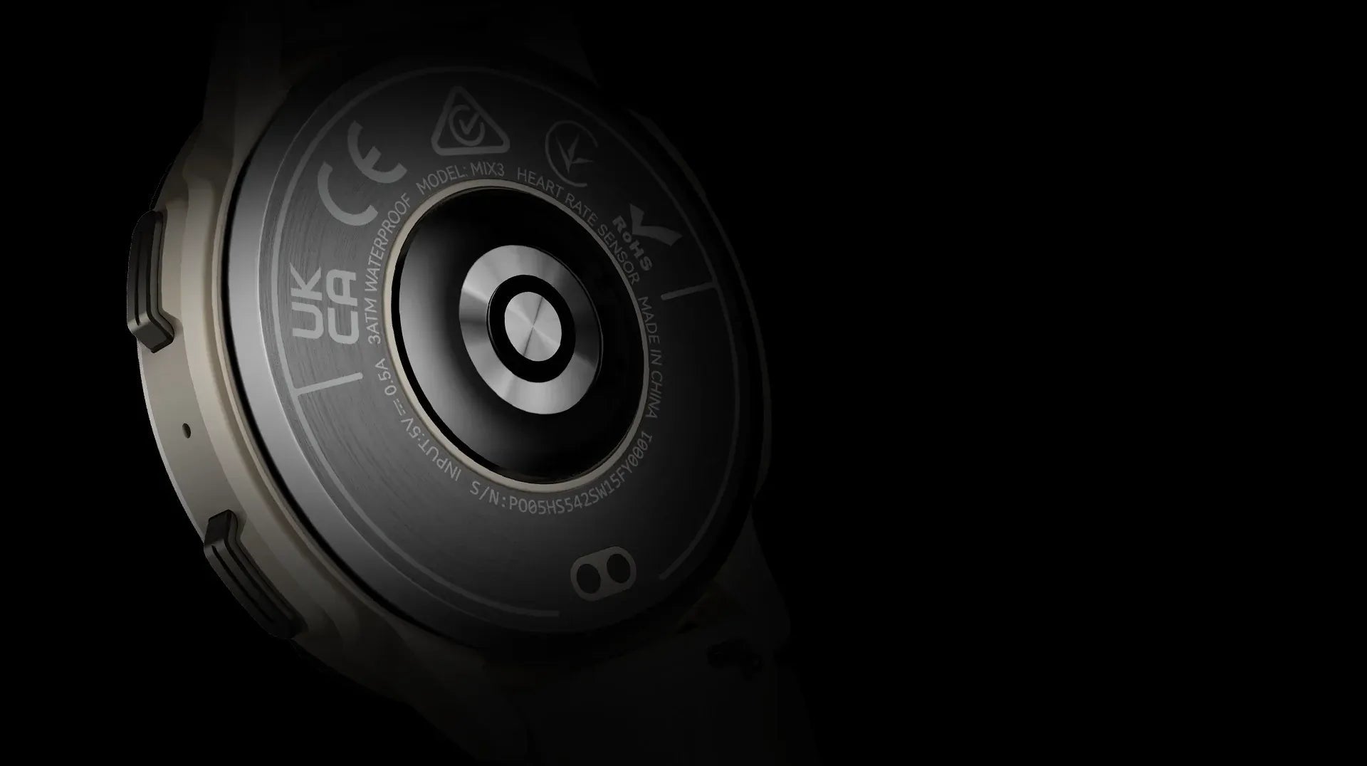 Fond en acier inoxydable 304 avec capteur de fréquence cardiaque